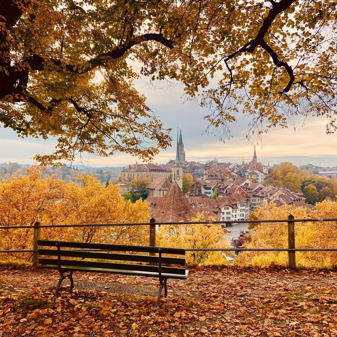 Suiza, Berna, desde el jardín de rosas (Rosengarten)