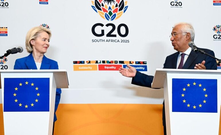 La UE busca aprovechar el vacío de poder que ha dejado Washington con su boicot al G20 para impulsar su agenda