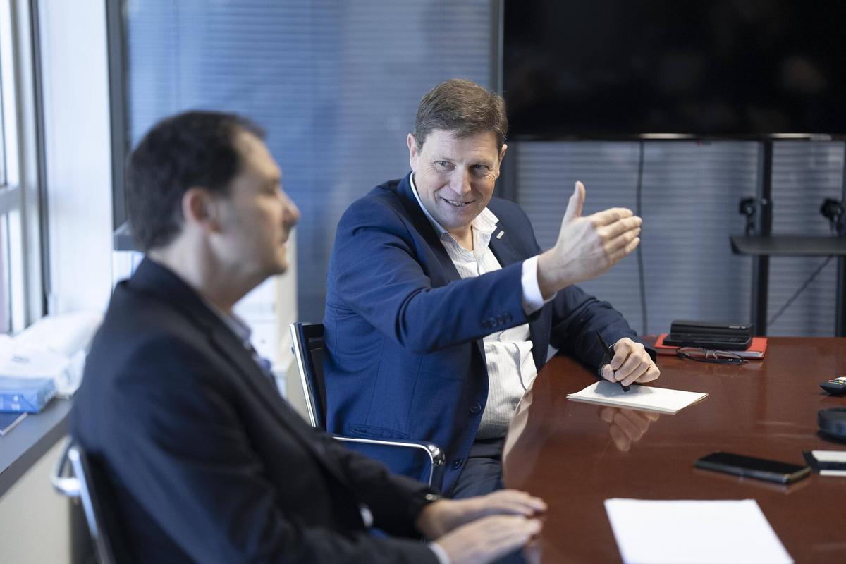 Entrevista a los dirigentes del EBRO, Pedro Calef (derecha) y Rafael Ruiz.