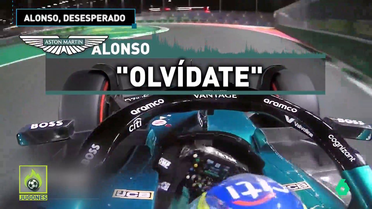 La radio de la frustración de Fernando Alonso en Las Vegas: «Olvídate»