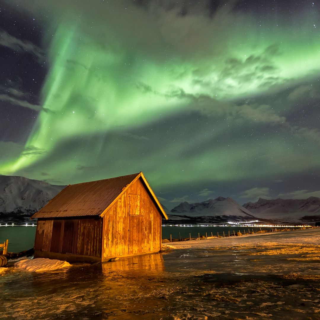 Tromsø, aurora boreal, Noruega