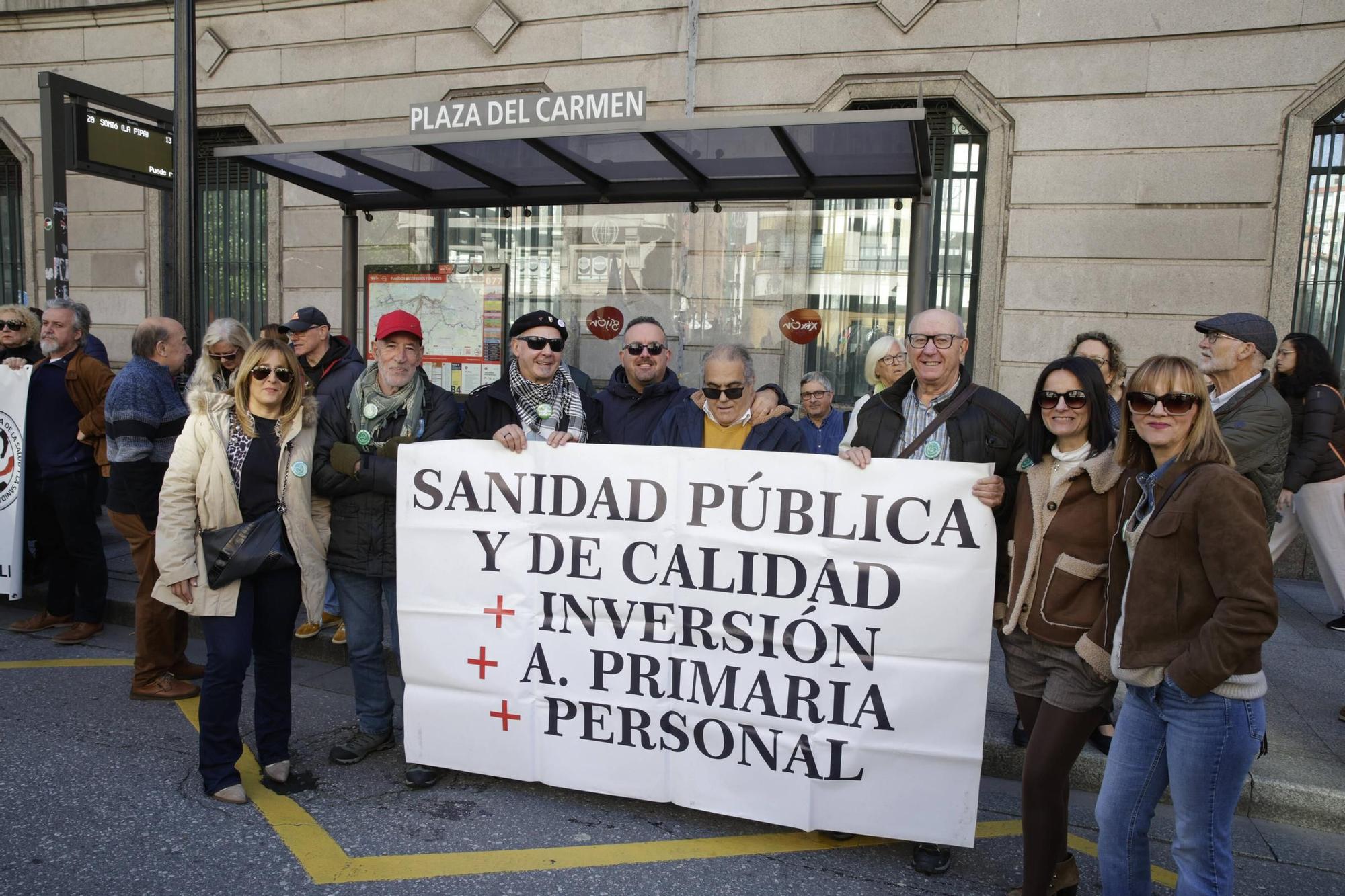 La movilización por la salud pública en Gijón, en imágenes