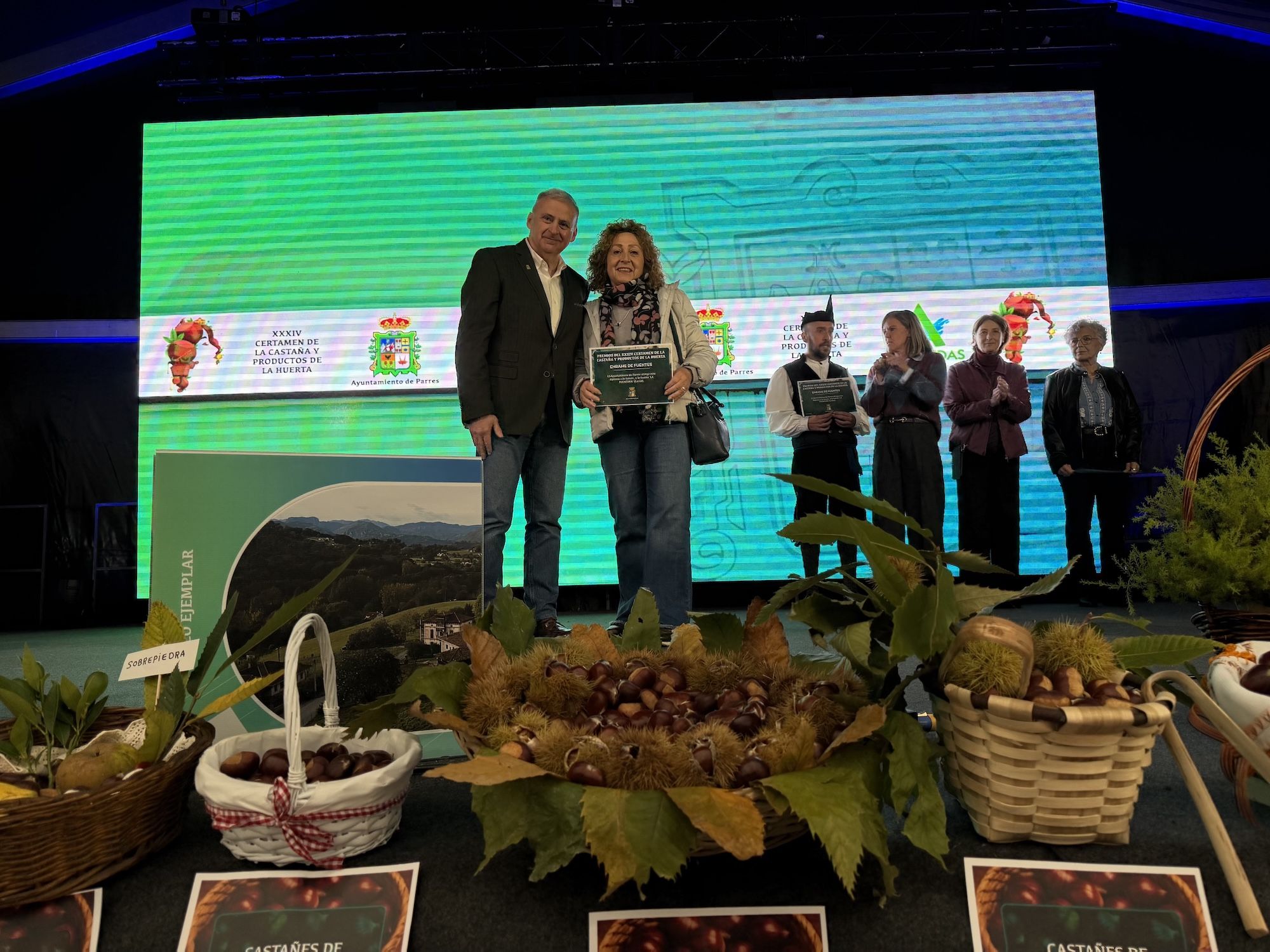 Concurso de castañas y productos de la huerta en Arriondas