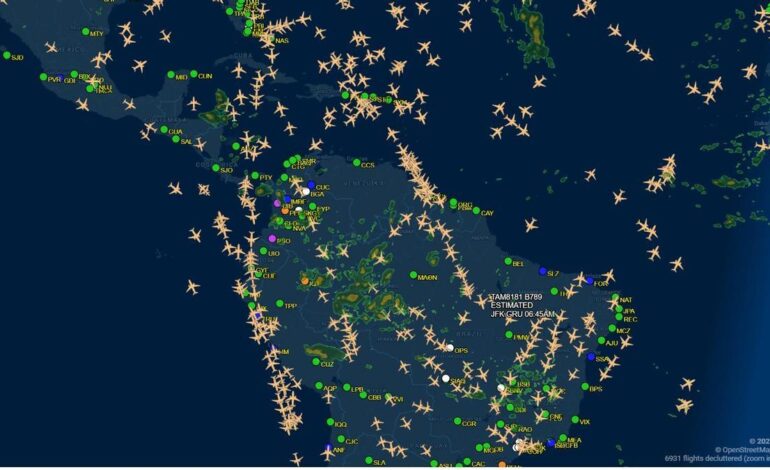VENEZUELA AVIONES | El radar lo desvela: Venezuela, sin tráfico aéreo