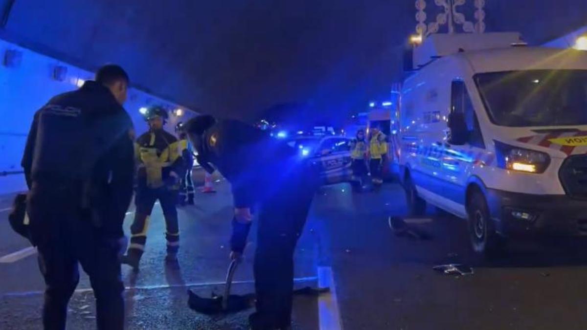 MUERTE MOTORISTA MADRID | Muere un motorista en un accidente de tráfico en el túnel de la M-23 en Madrid