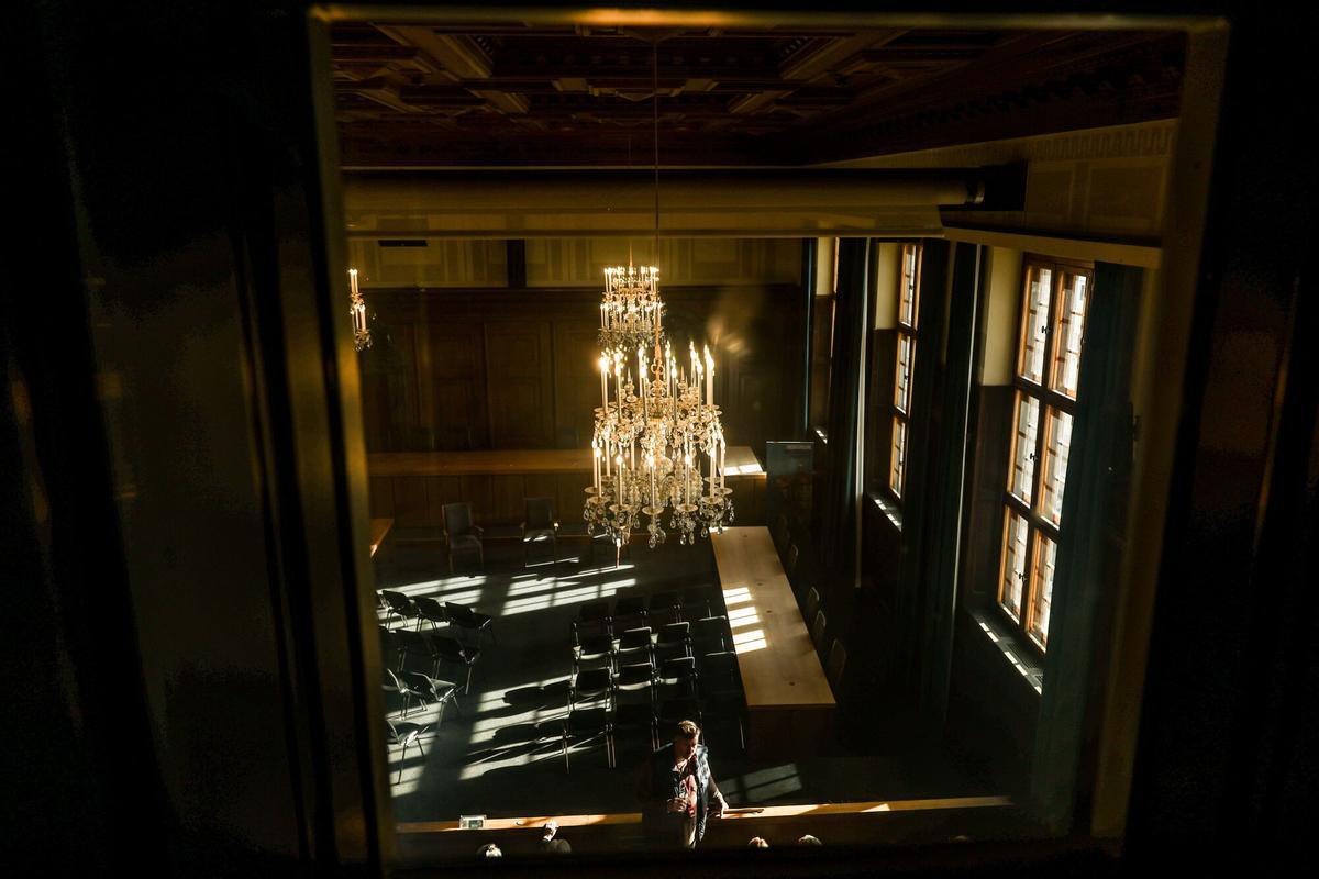 Vista de la sala 600 del Palacio de Justicia de Nuremberg, donde tuvo lugar el histórico juicio contra el Tercer Reich.