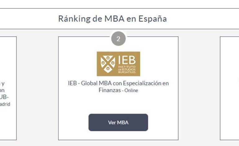 Ranking de másteres MBA de España del curso 2025-2026