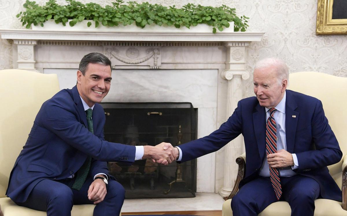 Pedro Sánchez y Joe Biden.