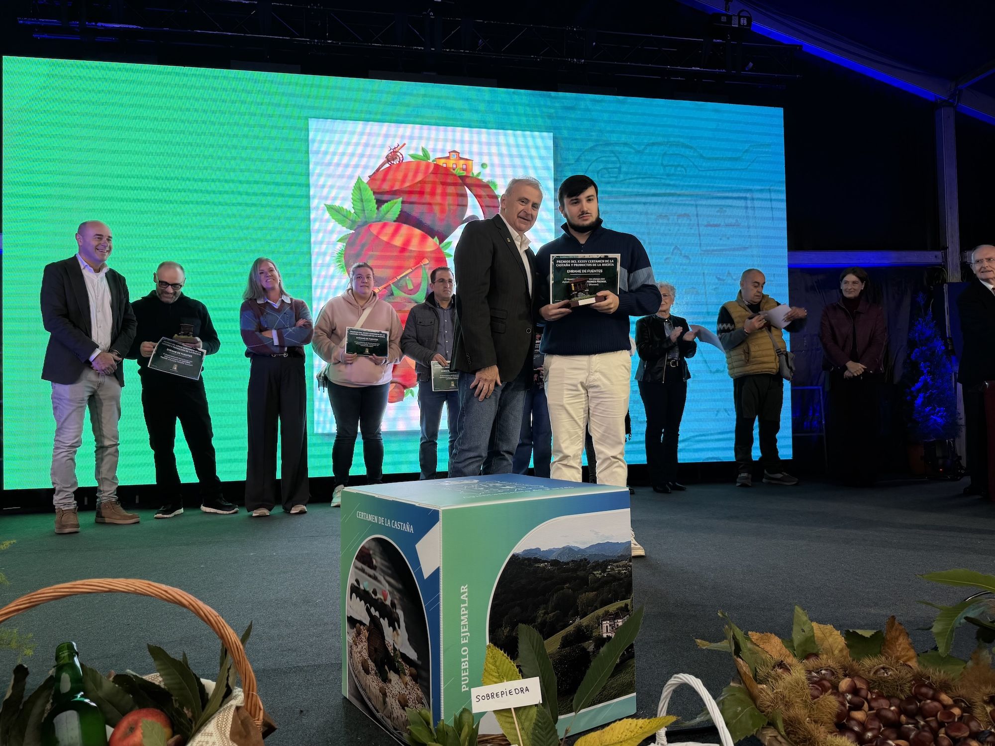 Concurso de castañas y productos de la huerta en Arriondas