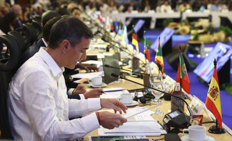 CUMBRE CELAC-UE | Sánchez llama a los estados a «respetar el derecho internacional» y resolver sus diferendos «por medios pacíficos»