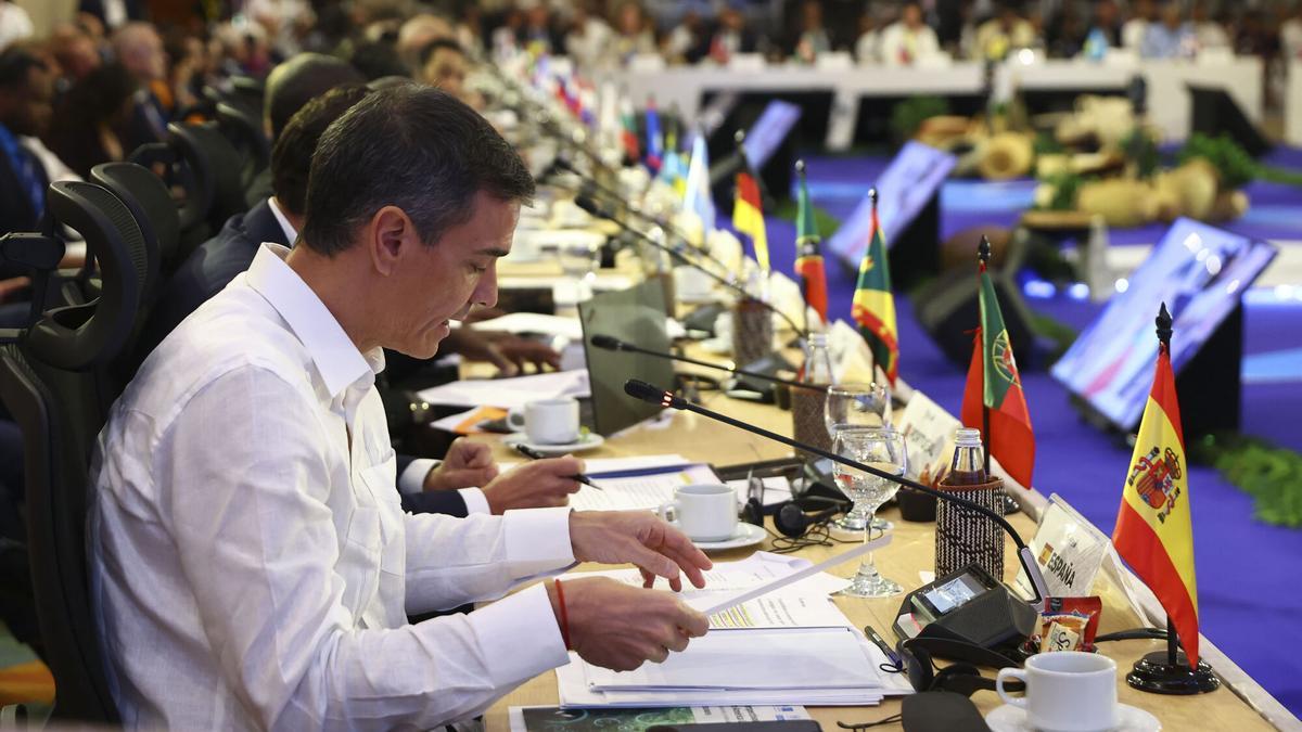 CUMBRE CELAC-UE | Sánchez llama a los estados a «respetar el derecho internacional» y resolver sus diferendos «por medios pacíficos»