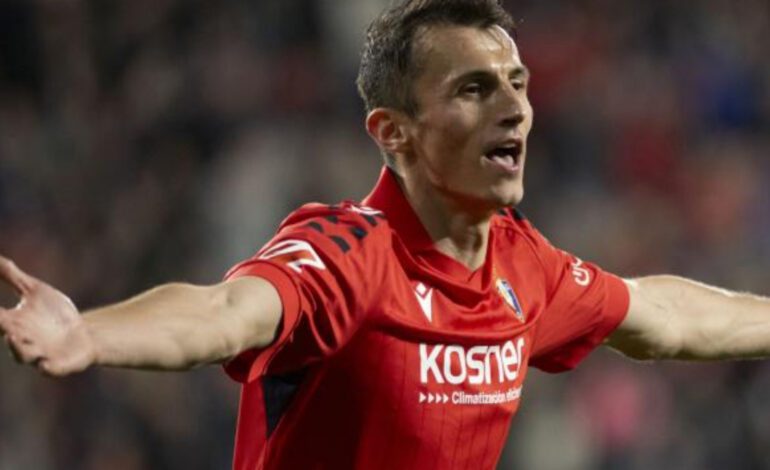 Ante Budimir, baja para el partido ante el Sevilla por lesión