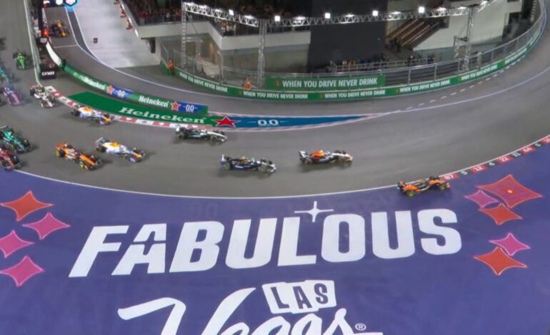 ¡Norris falla en la salida de Las Vegas!