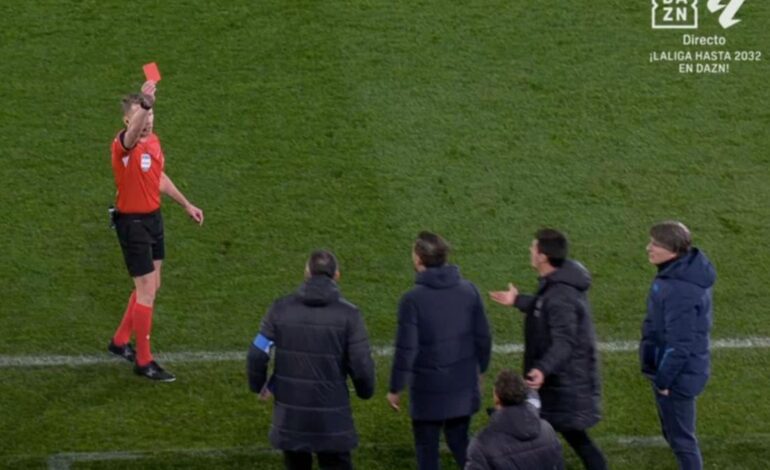 Los recogepelotas del Getafe provocaron la roja a Mejuto González