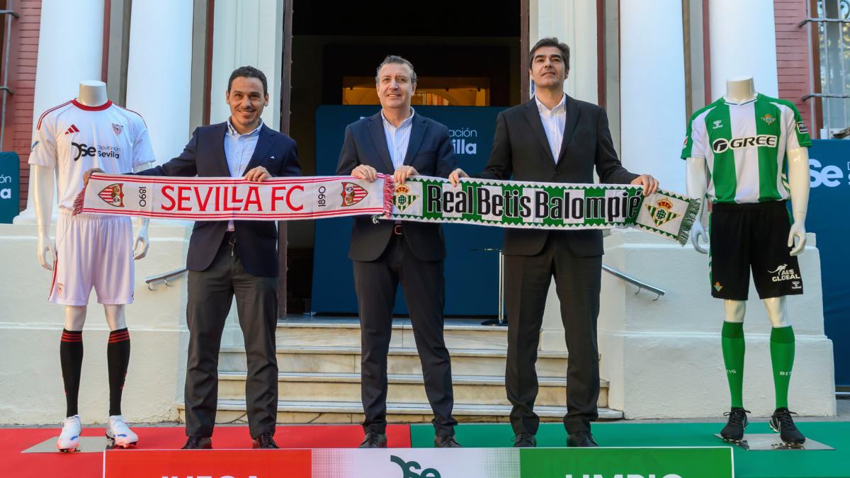 Sevilla y Betis ponen en valor su deportividad y convivencia en un encuentro en la Diputación