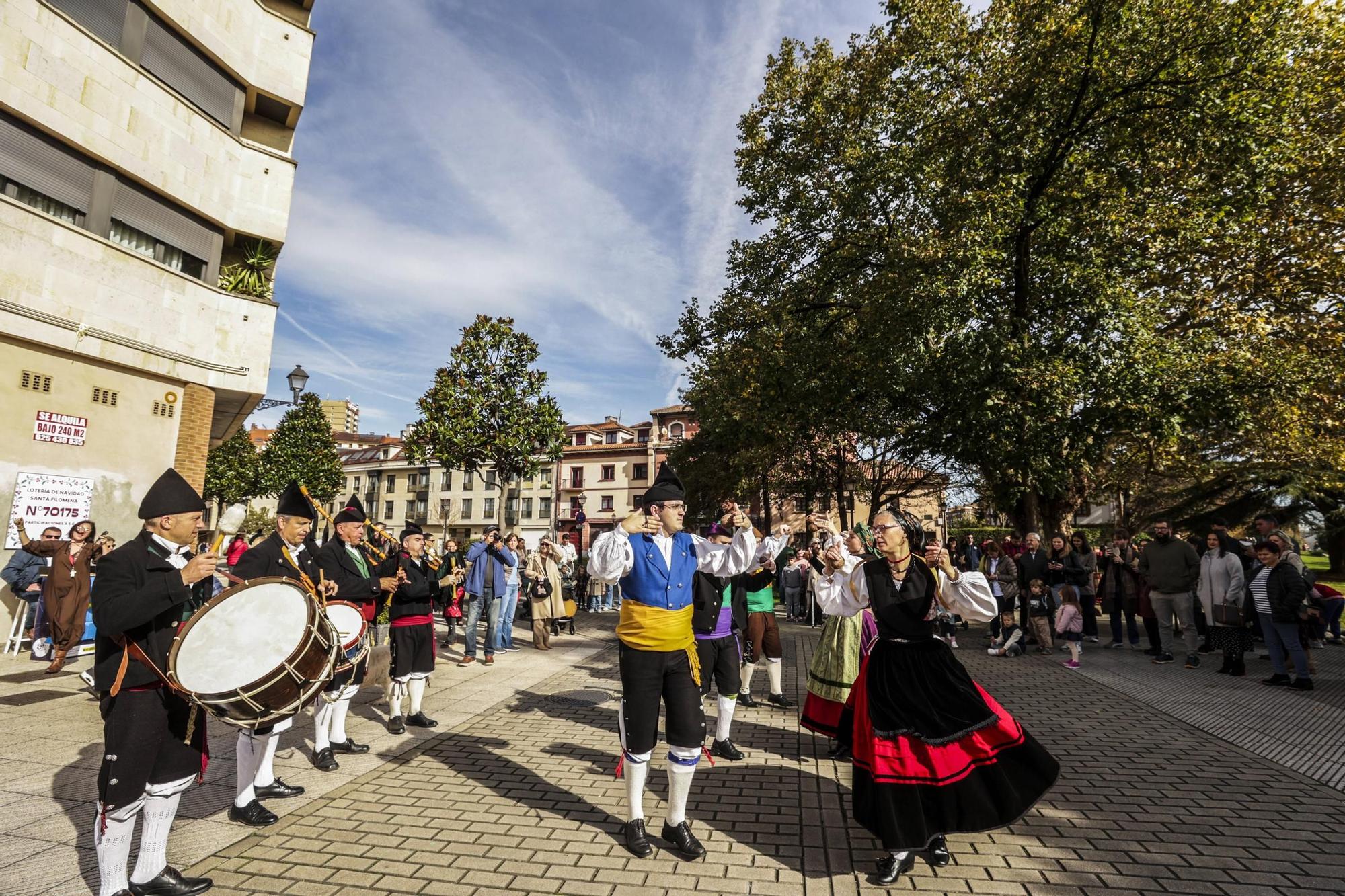 Santullano, en Oviedo, prepara castañas asadas por 450