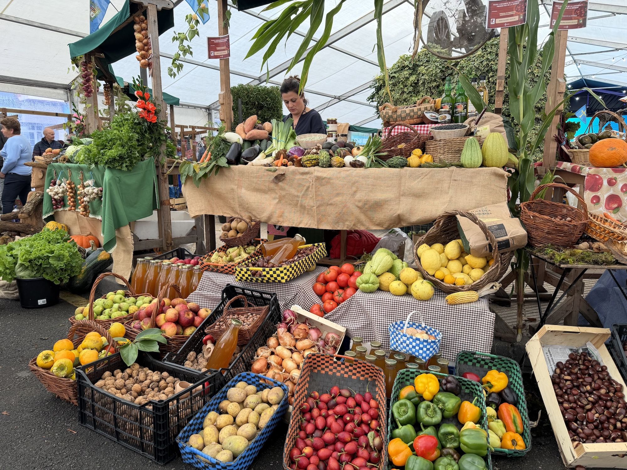 Concurso de castañas y productos de la huerta en Arriondas