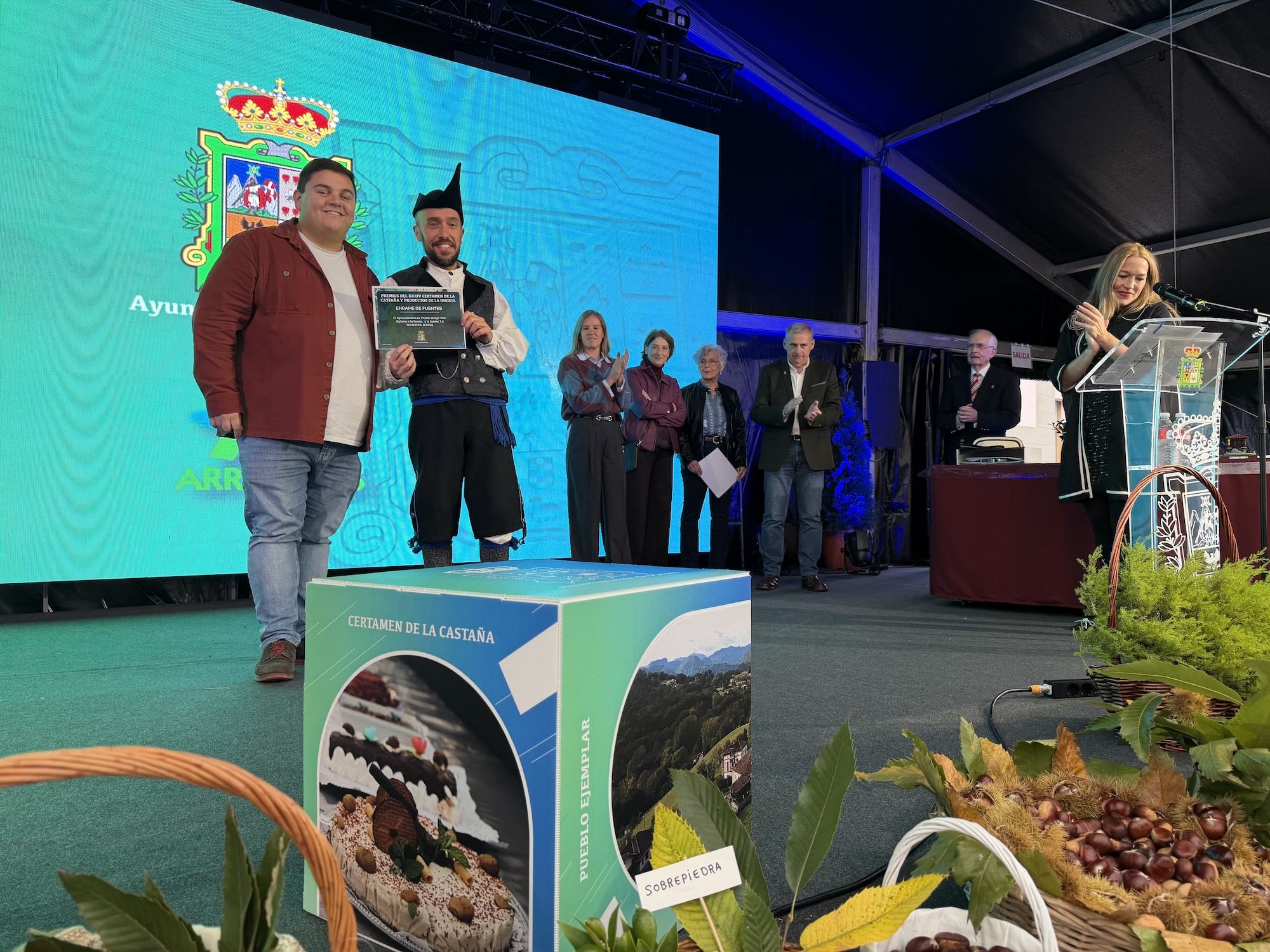 Concurso de castañas y productos de la huerta en Arriondas