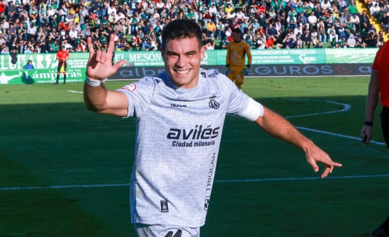 La confesión del gran protagonista de la última goleada del Avilés: «Ha sido una liberación»