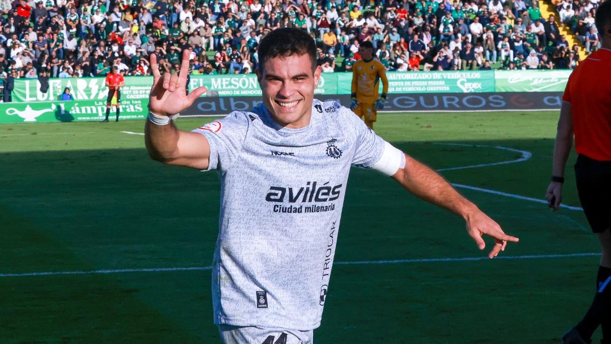 La confesión del gran protagonista de la última goleada del Avilés: «Ha sido una liberación»