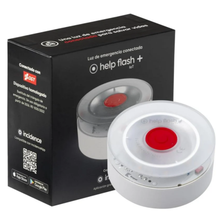 Ayuda Flash IOT Plus Aplicación LED de geolocalización de baliza de emergencia blanca