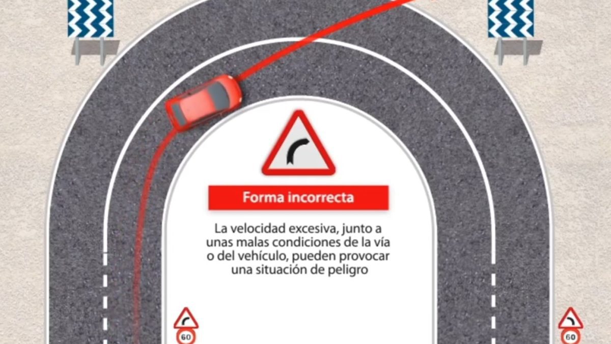 La DGT advierte: esta es la forma correcta de trazar una curva de manera segura