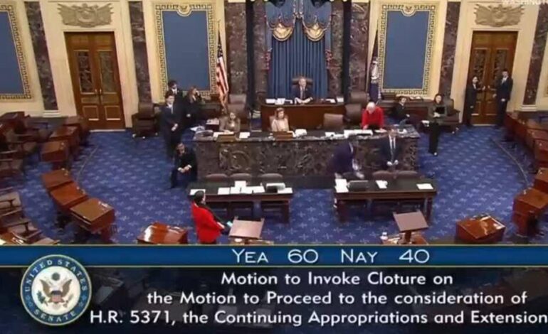 Senado estadounidense aprueba reabrir el Gobierno tras 41 días de cierre