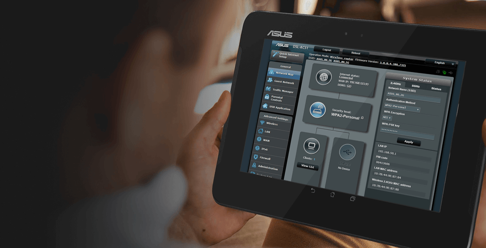 Interfaz de gestión ASUS DSL-AC51