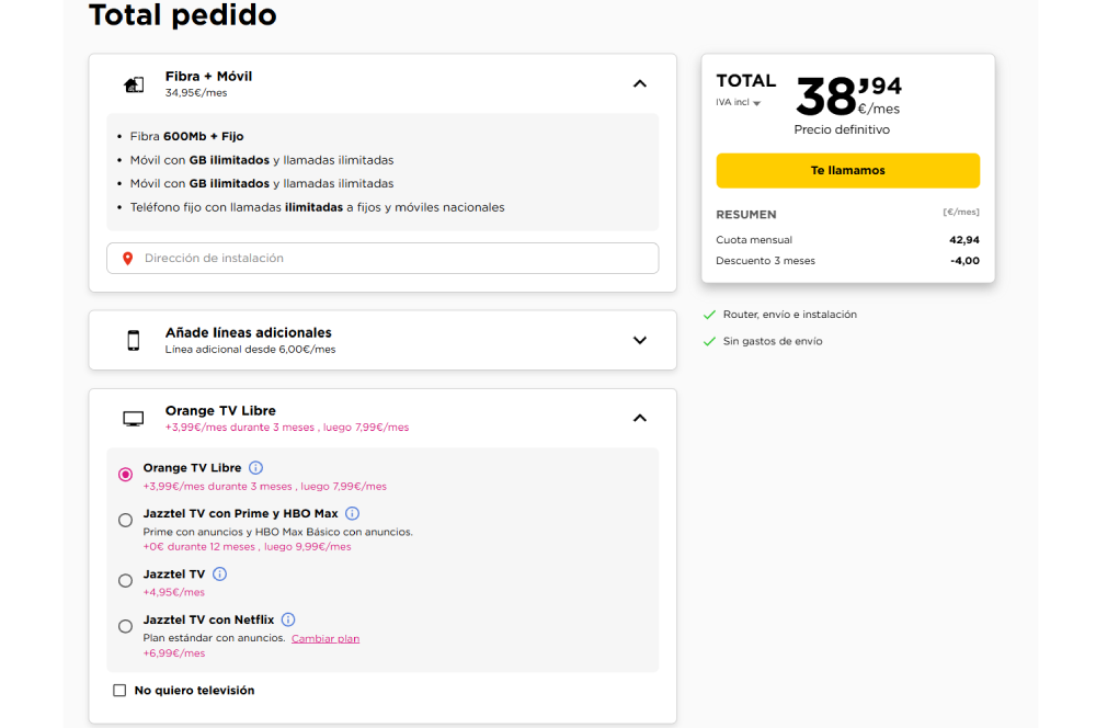 Promociones de Jazztel en fibra, móvil y TV