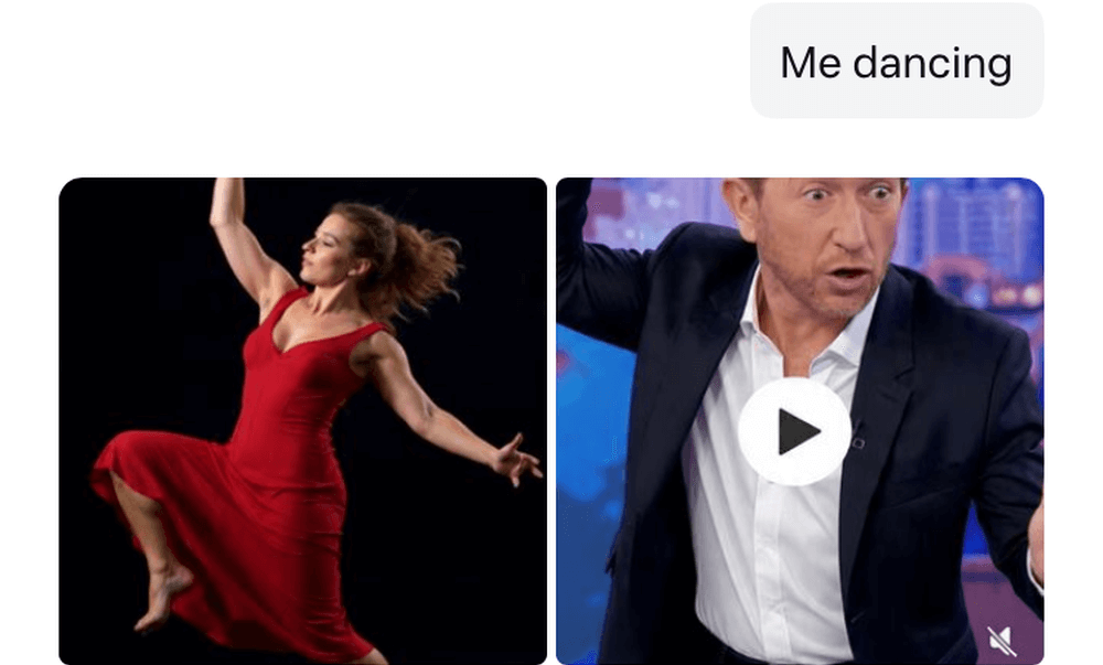 Resultados al generar vídeos en Meta Vibes