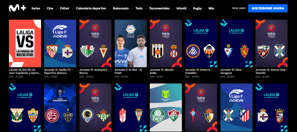 Movistar Plus+ Próximos Partidos de Fútbol