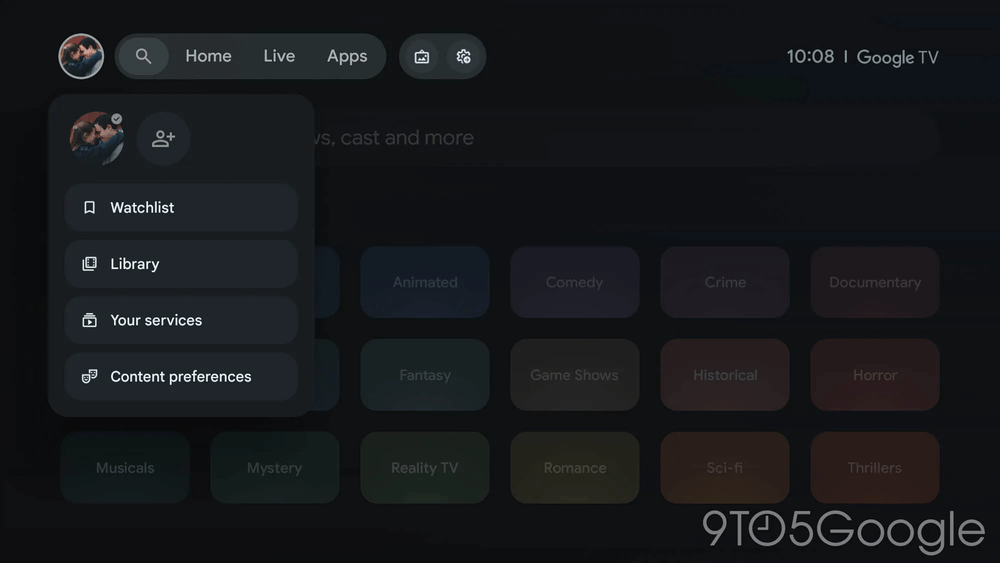 Partes del nuevo perfil de Chromecast