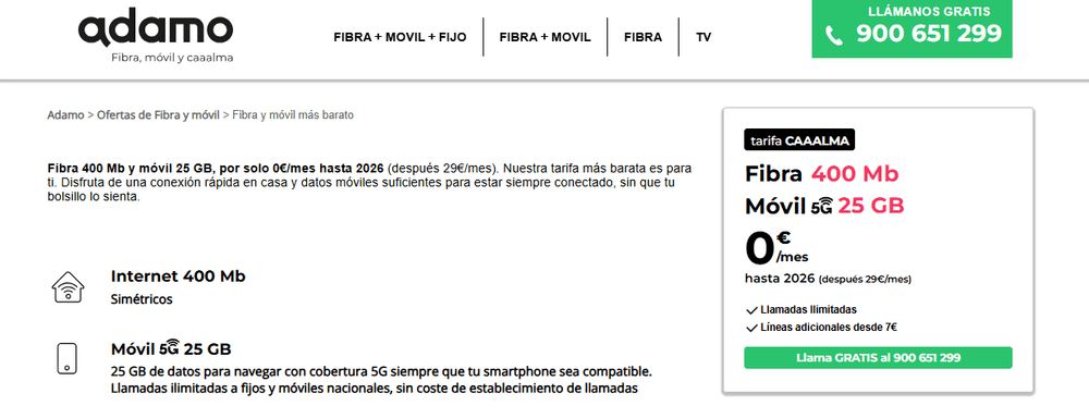 Precios Black Friday Adamo 2025