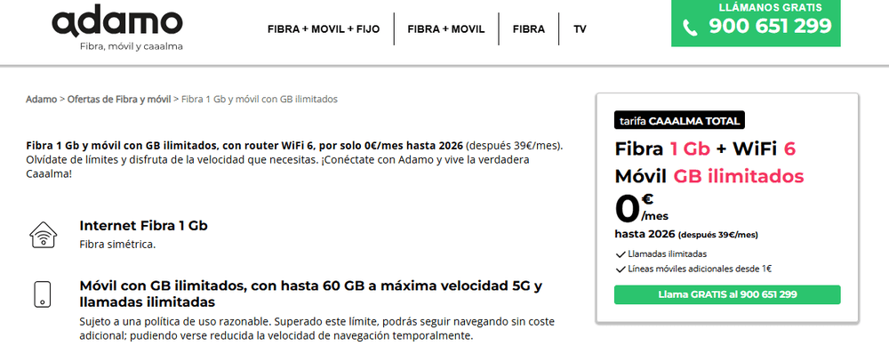 Tasa de calma total de Adamo en noviembre de 2025