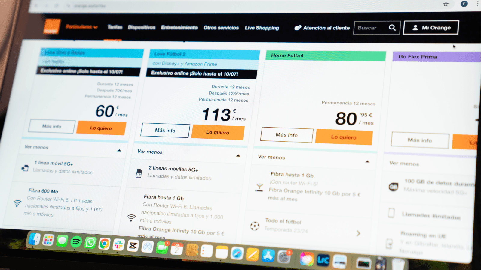 fibra, dos líneas móviles y todo el fútbol por 45 euros