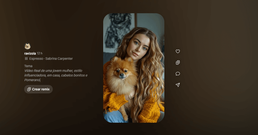 Imagen de video generado usando Meta Vibes