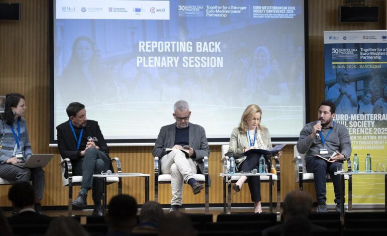 La sociedad civil euromediterránea reclama un papel protagonista 30 años después del Proceso de Barcelona