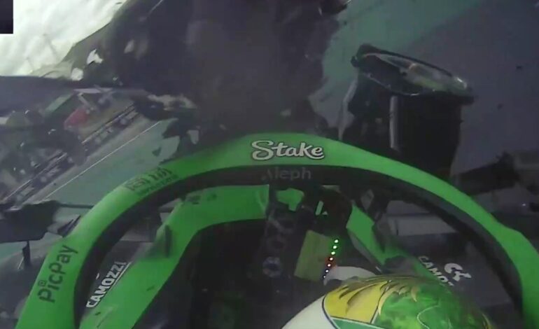 ¡Da miedo! El bestial accidente de Bortoleto en la sprint del Gran Premio de Brasil