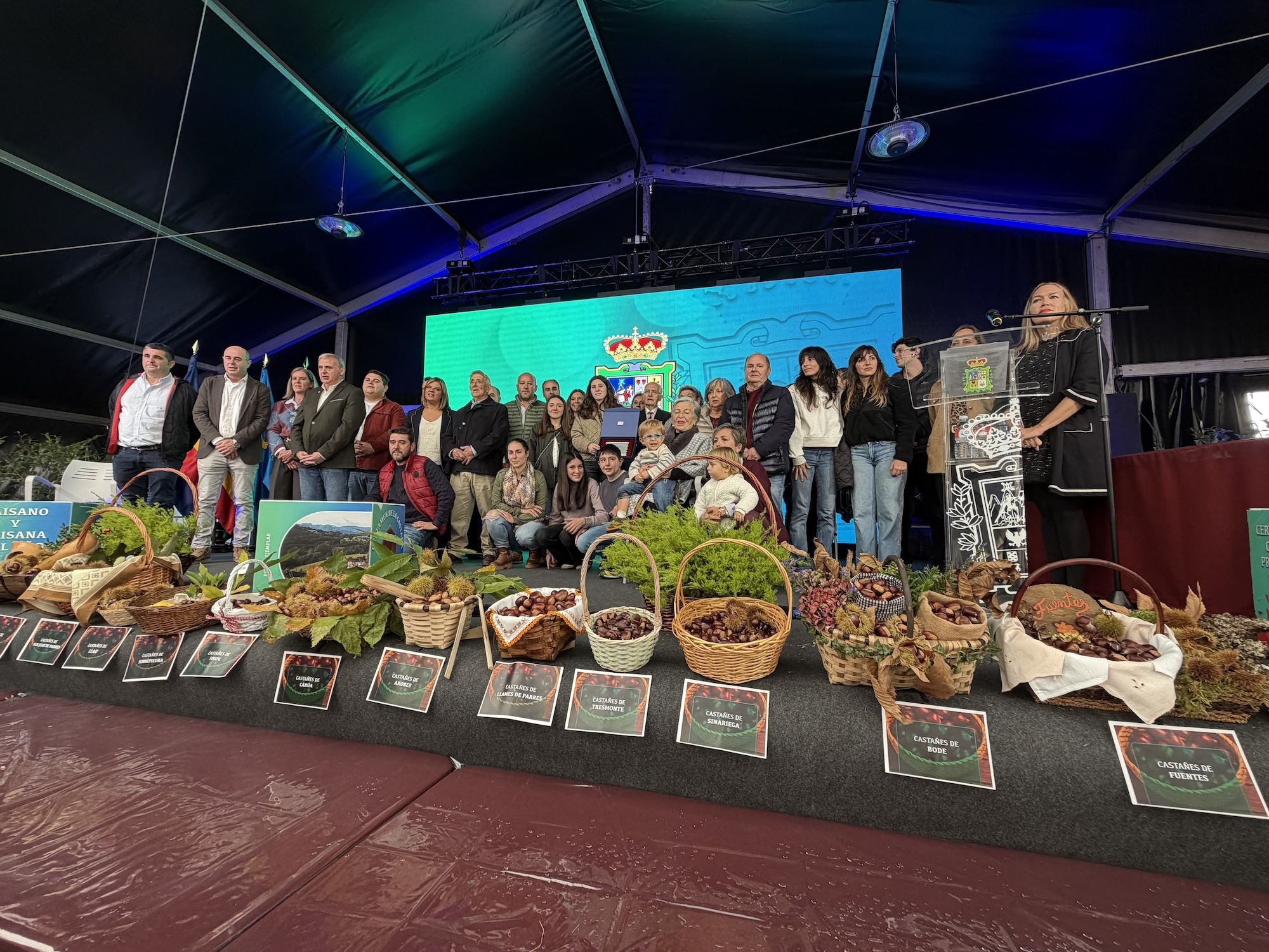 Concurso de castañas y productos de la huerta en Arriondas