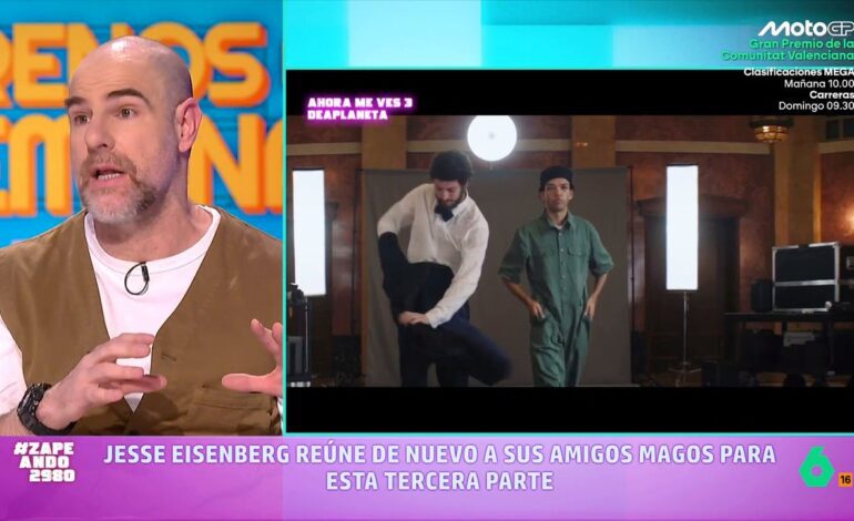 Alberto Rey analiza la película de acción y magia ‘Ahora me ves 3’: «Es una película de cumpleaños infantil»