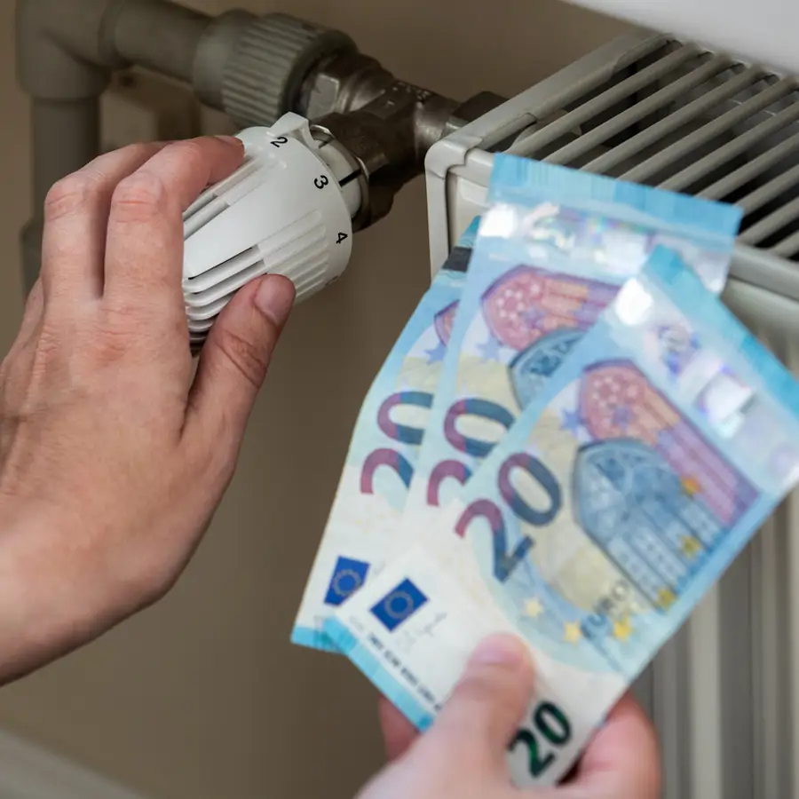 Ahorre dinero reduciendo la intensidad de la calefacción.