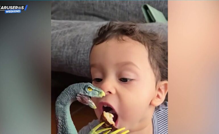 Alfonso Arús presenta al dinosaurio tenedor, la fórmula de estos padres para que su hijo quiera comer