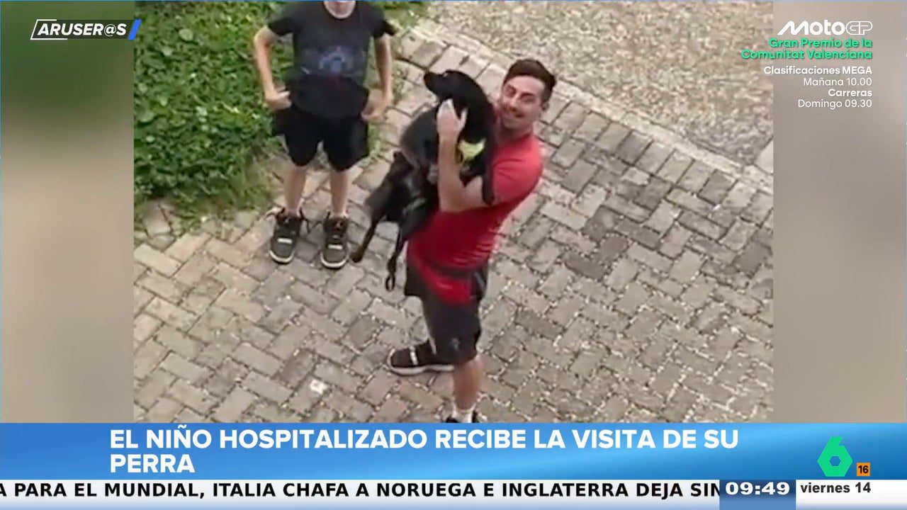 El vídeo viral del niño hospitalizado que recibe la inesperada visita de su perro