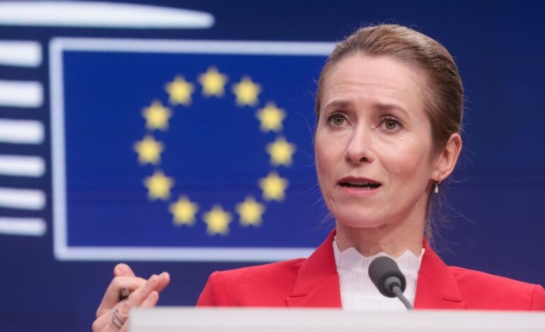 Kallas dice que es Rusia, no Ucrania, la que debería reducir su Ejército en el proceso de paz