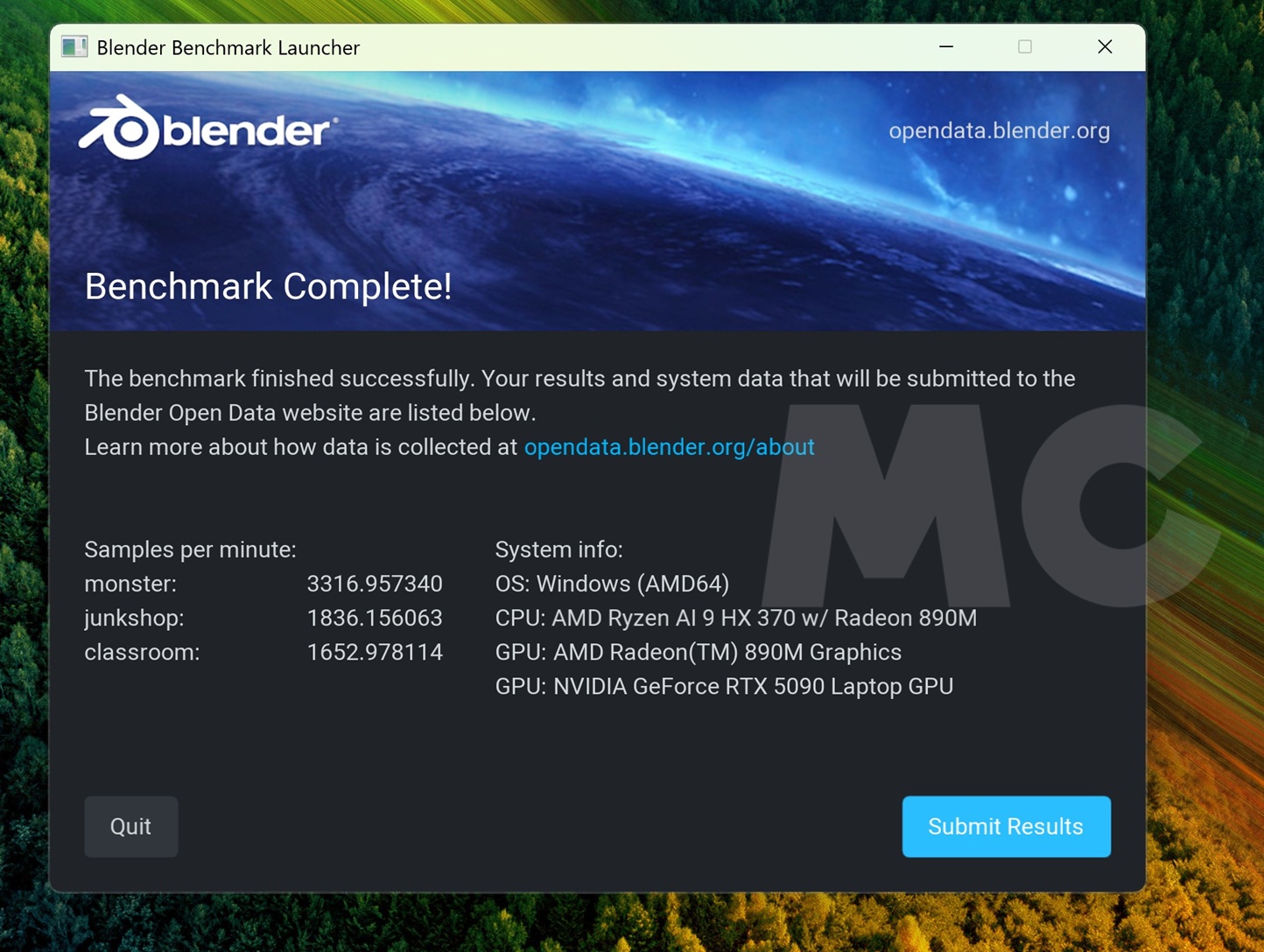 ASUS ProArt P16 OLED blender