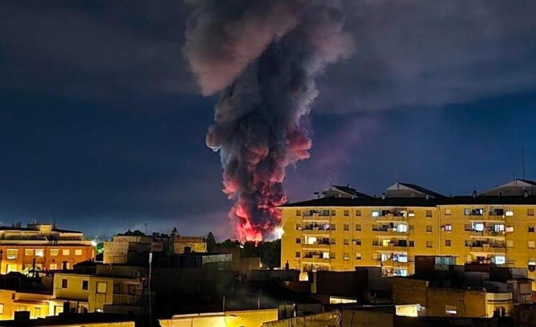 INCENDIO CASTELLÓN | Un grave incendio calcina una empresa en la Ciudad del Transporte de Castellón
