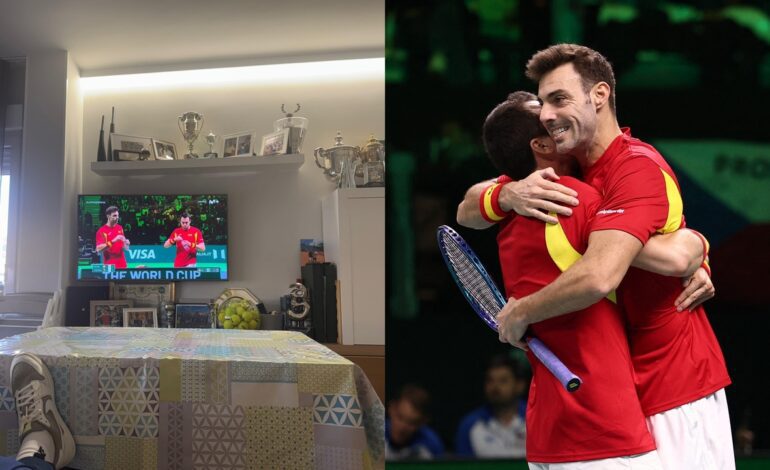 Carlos Alcaraz, uno más animando a España en la Copa Davis: «VAMOOOOOOOS!!!!»