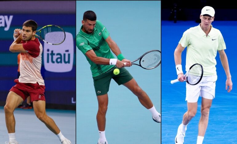 El preocupante dato de Alcaraz que le sitúa muy lejos de Sinner y Djokovic