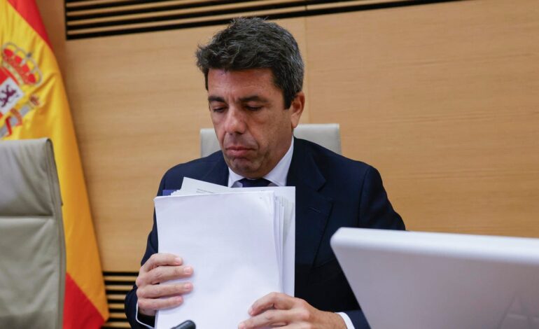 El PSOE valenciano denunciará a Mazón por falso testimonio en su declaración en la comisión de la DANA del Congreso