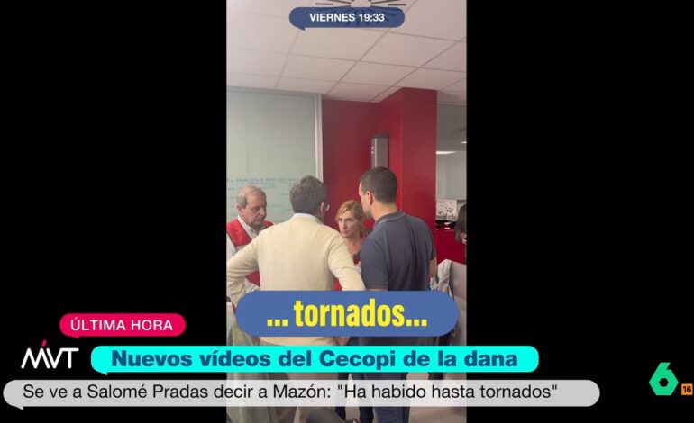 Nuevos vídeos del día de la DANA muestran a Pradas advirtiendo a Mazón de la gravedad del temporal a su llegada tardía al CECOPI: «Ha habido hasta tornados»